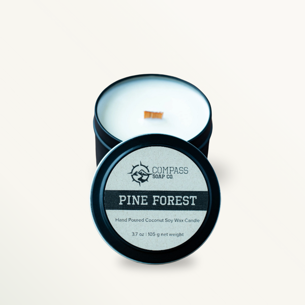 Pine Forest Candle Coconut Soy Wooden Wick Candle
