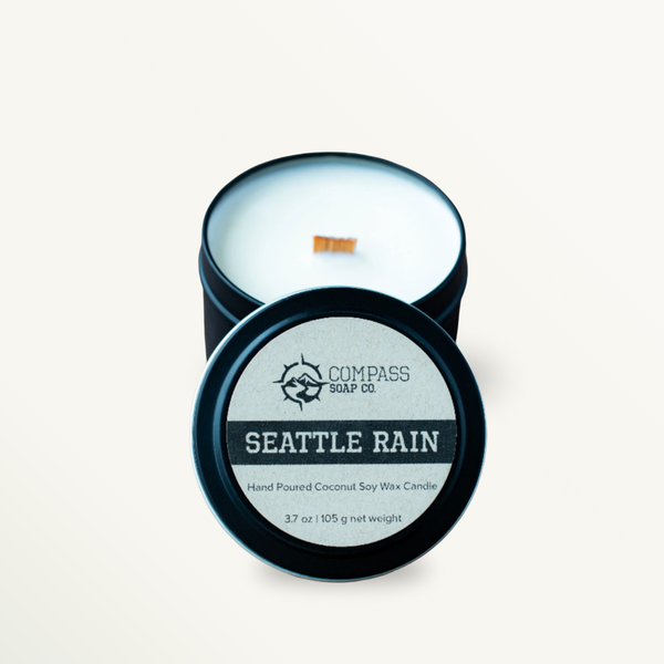 Seattle Rain Coconut Soy Wooden Wick Candle